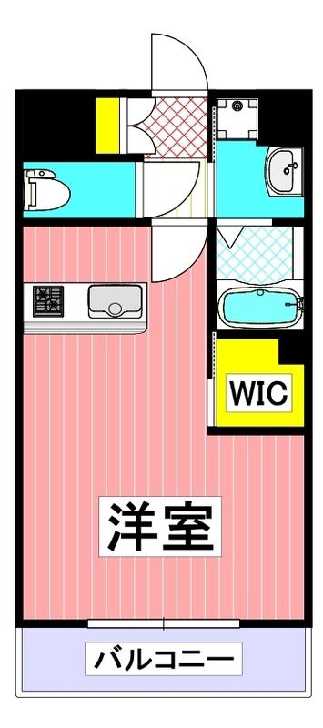 ラーナ新水前寺(ワンルーム/4階)の間取り写真