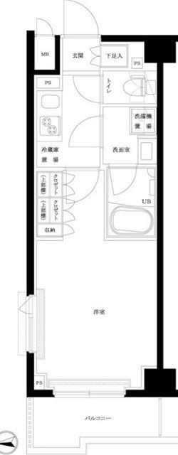 ルーブル西高島平(1K/3階)の間取り写真