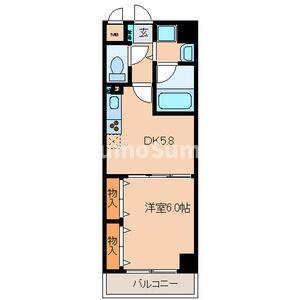 エスペランサ御影II(1DK/4階)の間取り写真