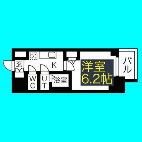 メイクスWアート浅間町(1K/7階)の間取り写真