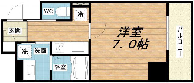 ARTIZA森ノ宮D.C(1K/3階)の間取り写真