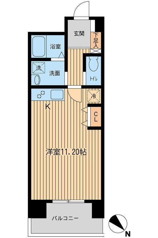 六本木ライズハウス(ワンルーム/2階)の間取り写真