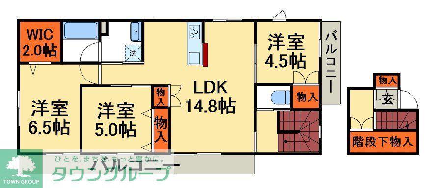 ボナールメゾンII(3LDK/2階)の間取り写真