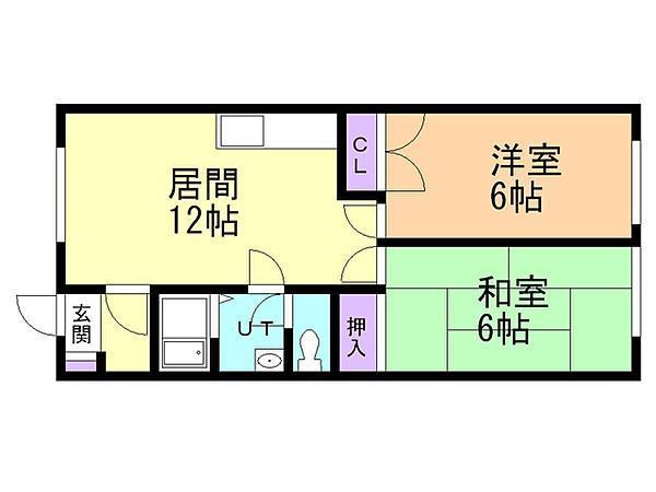 メゾンイズミ(2LDK/2階)の間取り写真