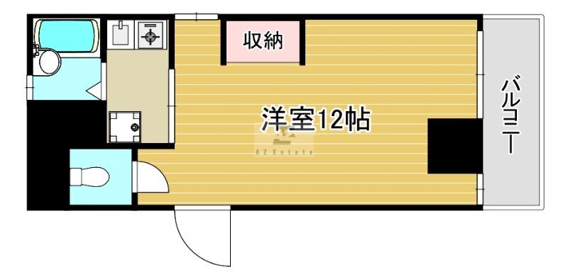 MRK EDOBORI(ワンルーム/4階)の間取り写真