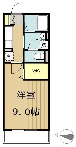 アゼリアI(1K/2階)の間取り写真