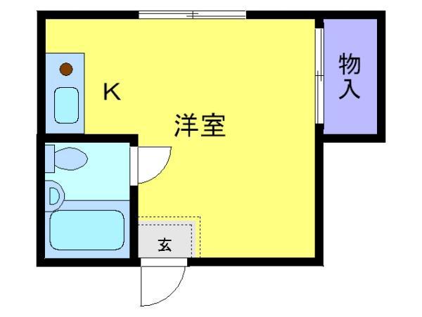センバ&フェニックス(ワンルーム/2階)の間取り写真