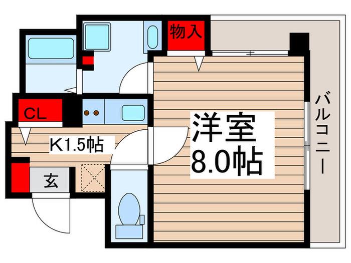 グランセレーノ(1K/2階)の間取り写真