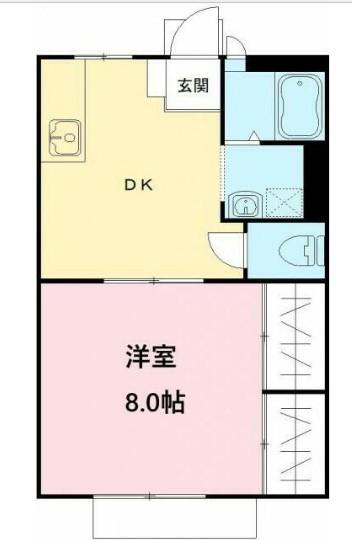 ドミールエントピア(1DK/1階)の間取り写真