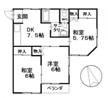泉ニューコーポ(3DK/2階)の間取り写真