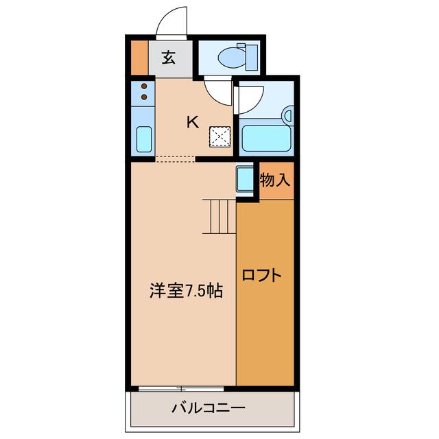 メゾン北寺(1K/1階)の間取り写真