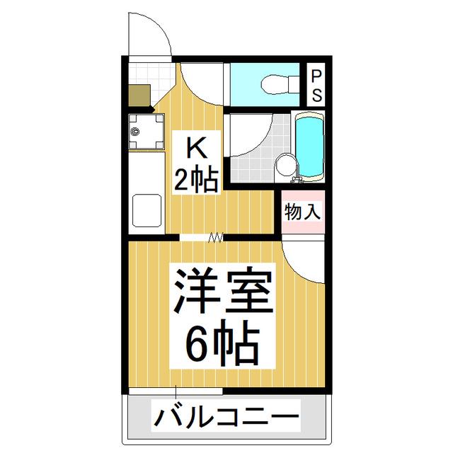 エクセレント田口(1K/2階)の間取り写真