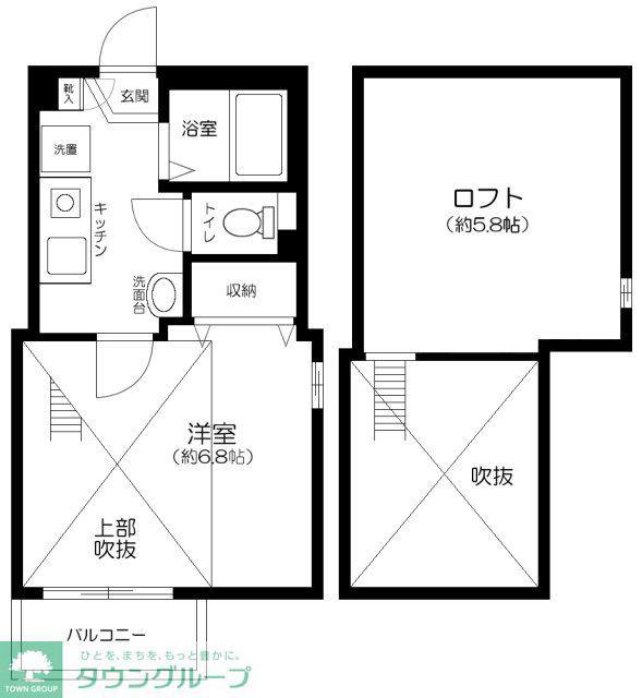 LIBERA練馬中村橋(1K/3階)の間取り写真