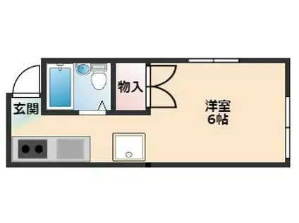 モンパレス国定第1-5号館(1K/1階)の間取り写真