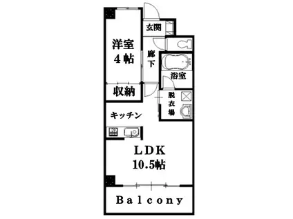 ルクスナイトウ(1LDK/3階)の間取り写真