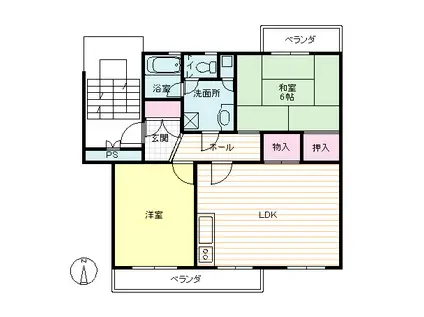 清水口第22-5-8号棟(2LDK/5階)の間取り写真