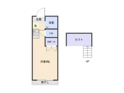 KAISER HOUSE(1K/3階)の間取り写真