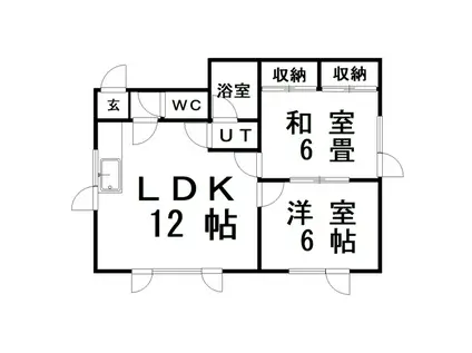 コラムささき(2LDK/1階)の間取り写真