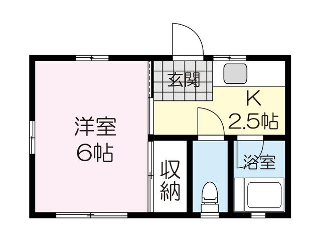 佐竹コーポ(1K/2階)の間取り写真
