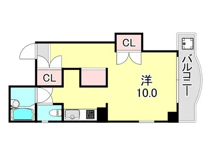 ダフネ二番館(ワンルーム/3階)の間取り写真