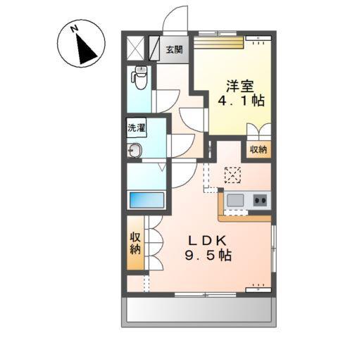 コンフォートチェンバー(1LDK/1階)の間取り写真