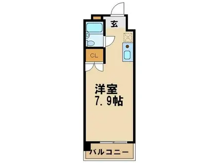 エルムノースヒル(ワンルーム/3階)の間取り写真