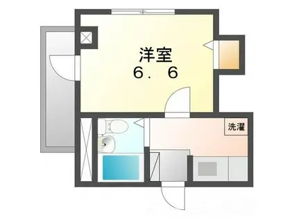 ヴィーナスブリッジ壱番館(1K/2階)の間取り写真