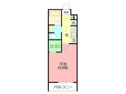 ファイブスター東海B棟(1K/2階)の間取り写真