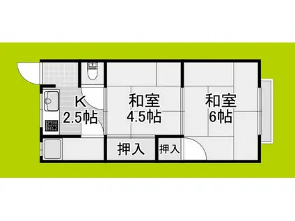 大領文化(2K/1階)の間取り写真