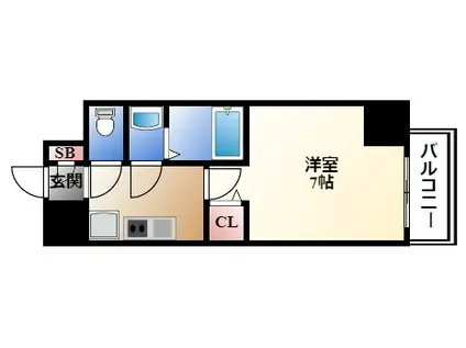 クラシタイヤー新栄(1K/6階)の間取り写真