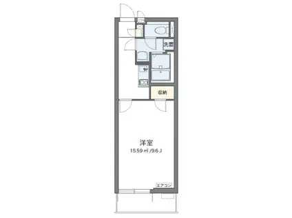 クレイノショコラ(1K/3階)の間取り写真