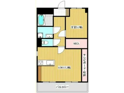 ファミール光町(1LDK/3階)の間取り写真
