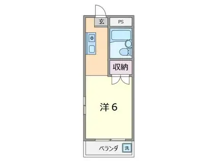 グリーンピア柿生(1K/3階)の間取り写真