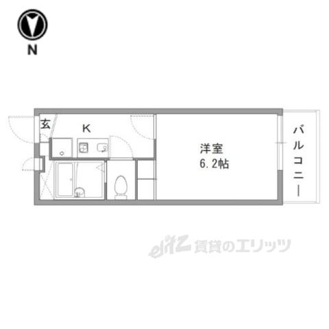 レオパレスブルーファン(1K/2階)の間取り写真