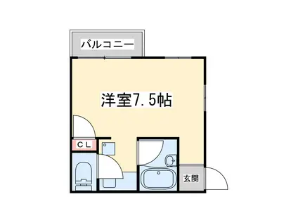 ライブスペース十三(ワンルーム/3階)の間取り写真