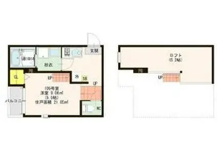 LONG AN SKY(1K/1階)の間取り写真