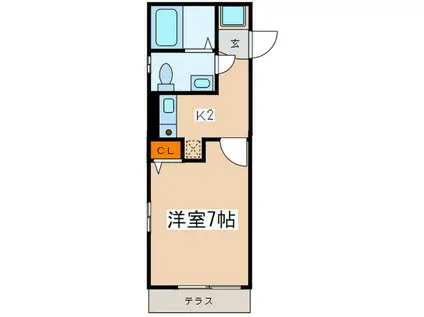 アメイジングハイツ(1K/3階)の間取り写真