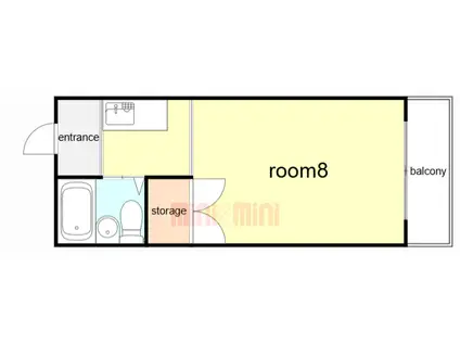 テイク長田(ワンルーム/3階)の間取り写真