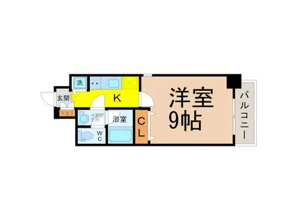 プロシード新栄(1K/3階)の間取り写真