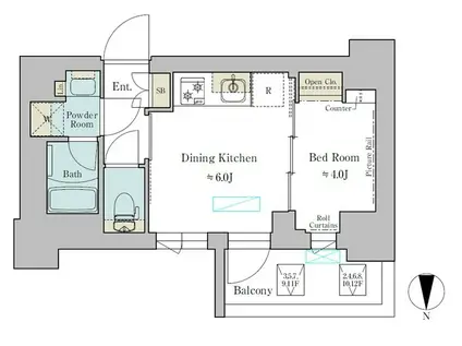 BRILLIA IST 武蔵小杉(2LDK/3階)の間取り写真