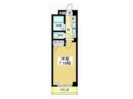 メゾン・ビ・セトルド(1K/3階)の間取り写真