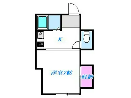 コスタ船橋日大前(1K/2階)の間取り写真