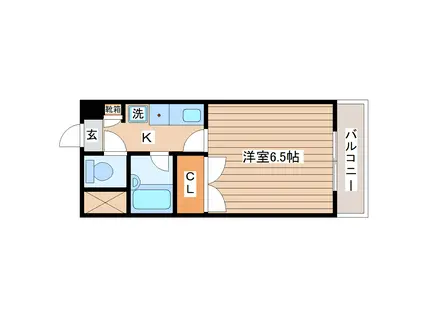 グレイスハイツ長町(1K/2階)の間取り写真