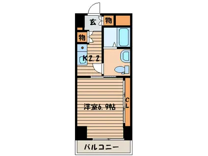 テック札幌(1K/8階)の間取り写真