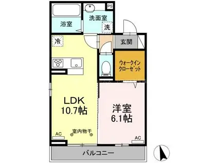 SANCTUARY COURT(1LDK/3階)の間取り写真