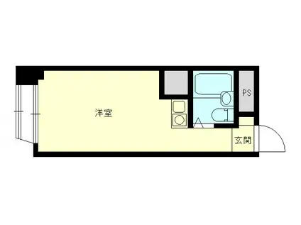 シティ花園(ワンルーム/4階)の間取り写真