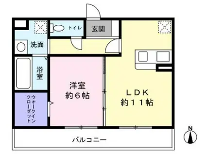 SIRIUSU(1LDK/3階)の間取り写真