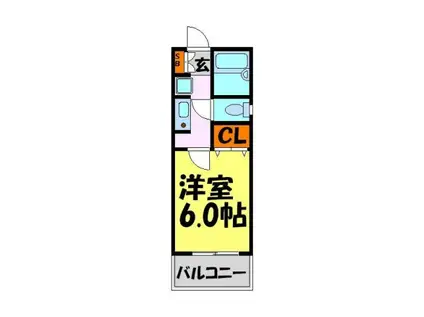 メゾンこうき(1K/2階)の間取り写真