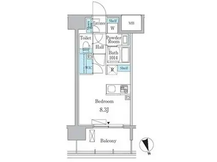 ルーエ今池(ワンルーム/10階)の間取り写真