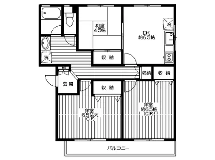 世田谷ニューアネックス(3DK/1階)の間取り写真